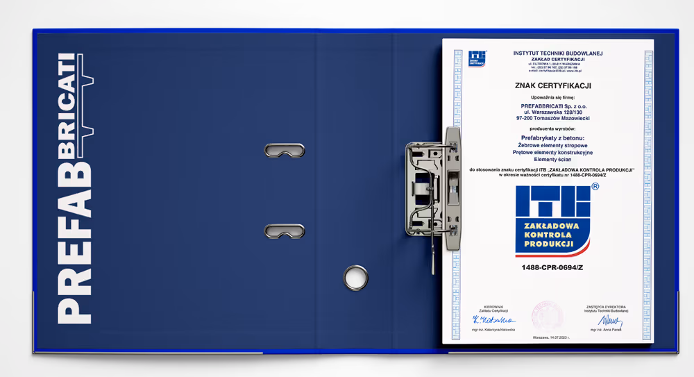 Certyfikat Prefabbricati